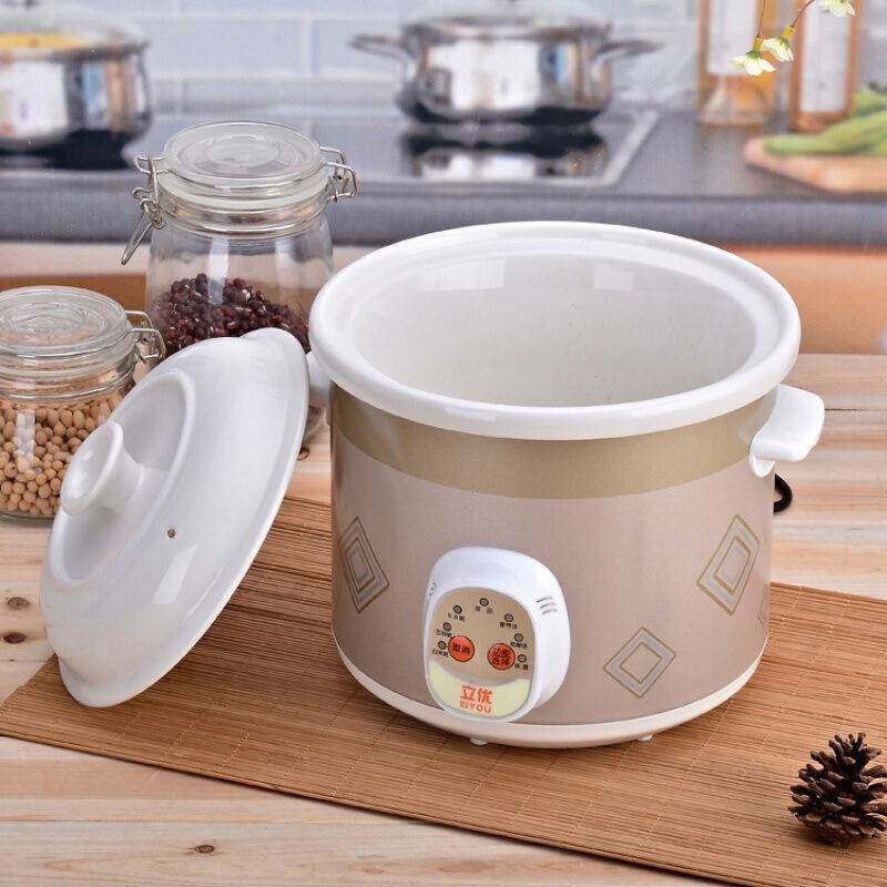 立优1.5-6升智能陶瓷t电炖锅保温插电白瓷砂锅煮粥煲汤锅慢炖新款