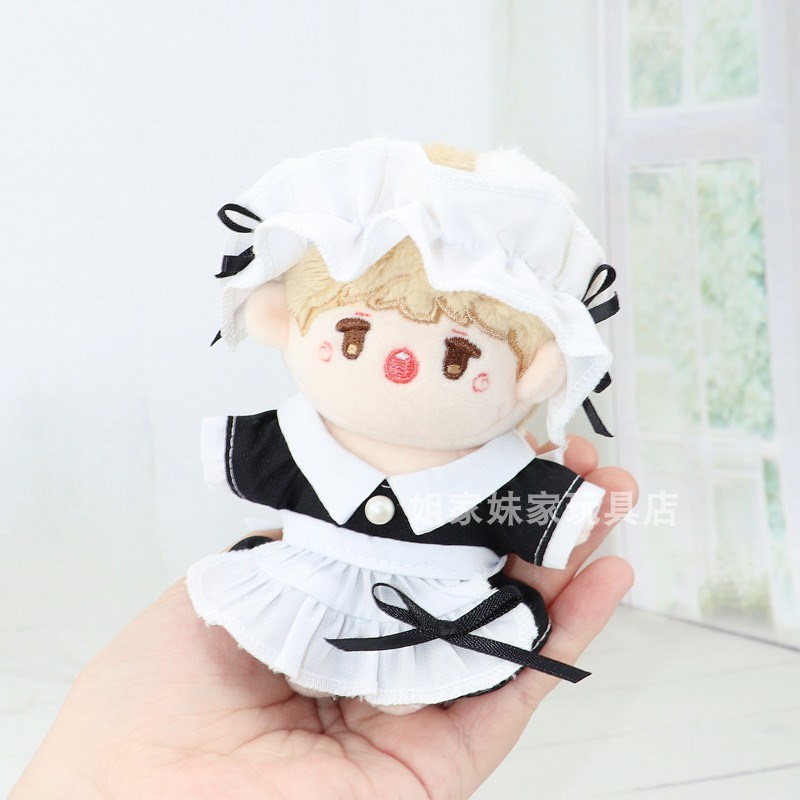 娃衣10cm棉花娃娃海星体正常z体胖体衣服可爱女仆裙装换装公仔套