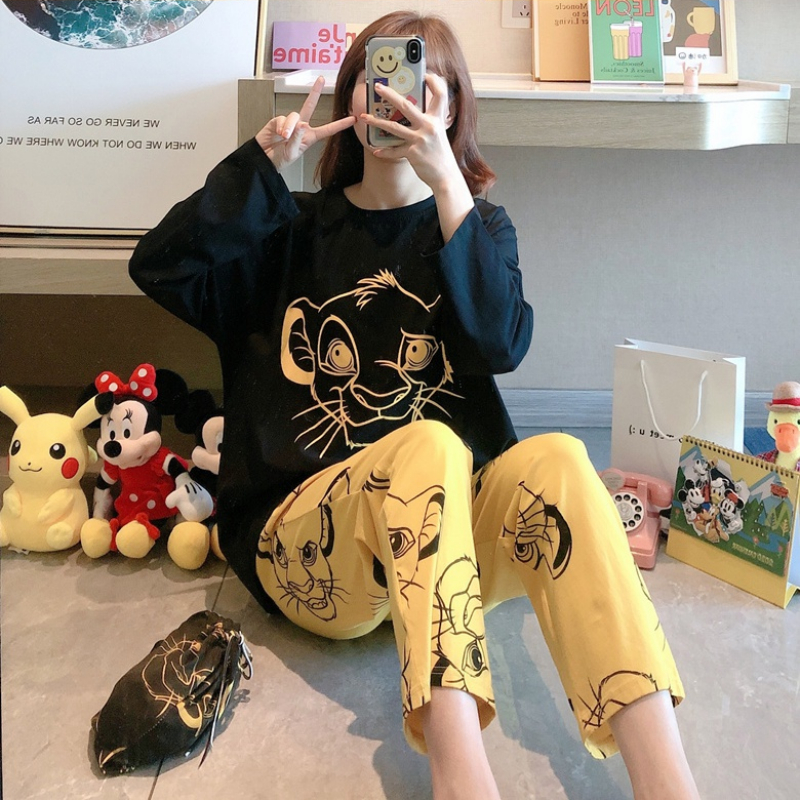 新品The Lion King Simba Cute Pajamas Set Autumn Winter Long