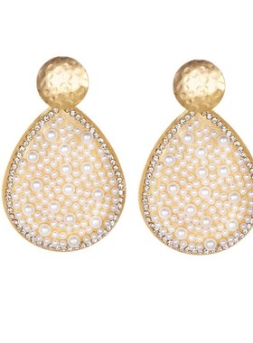 Korean Heart Earrings For Women Big Vintage geometric Cryst