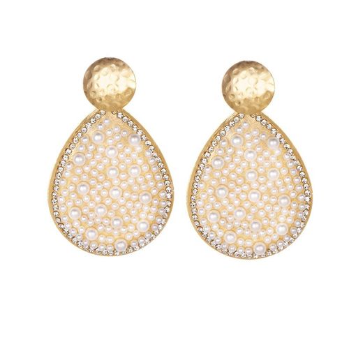 Korean Heart Earrings For Women Big Vintage geometric Cryst