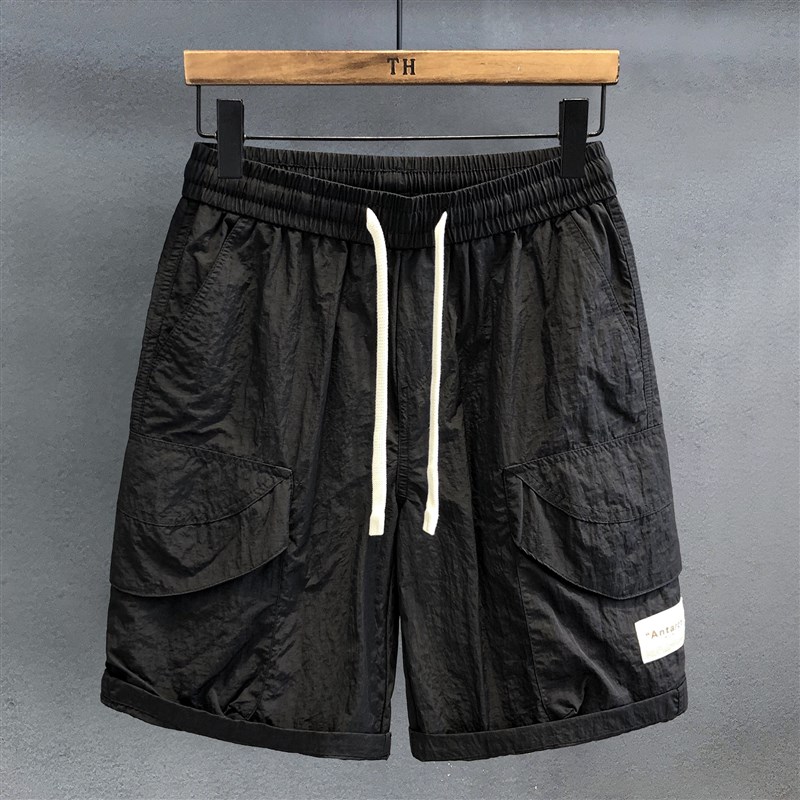 户外通勤高端冰肌凉感休闲短裤男士工装裤夏季薄款裤子男款五分裤
