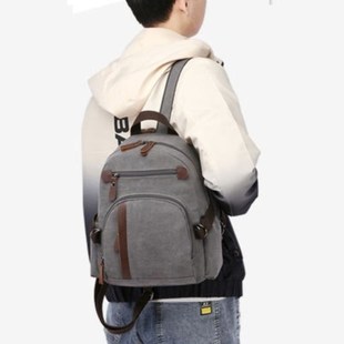 2025游玩小包两用男式斜挎大胸包双肩背平板伞逛街旅游帆布休闲包