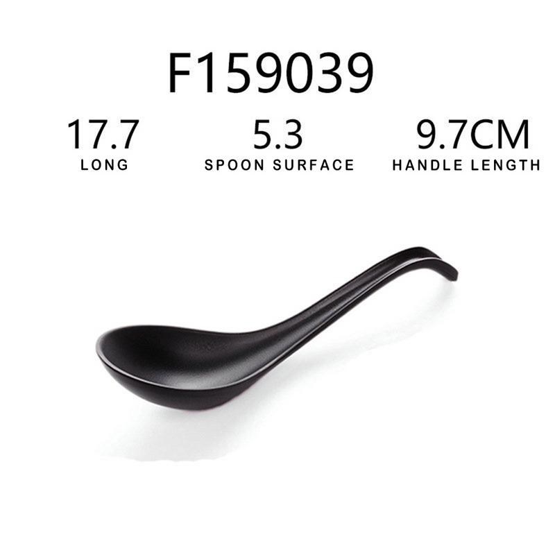 极速Soup Spoon Black Matte Ladle Spoon Plastic Japanese Styl