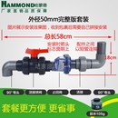 哈蒙德止逆阀下水管防反水厨房下水道止回阀逆止阀排水管防溢水50