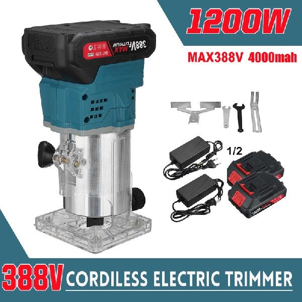 388V 1200W Cordless Electric Trimmer Woodworking DIY