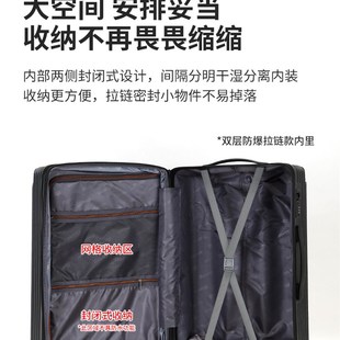 可扩容行李箱纯pc材质耐磨密码箱女新款2023拉杆箱双层防爆拉链款