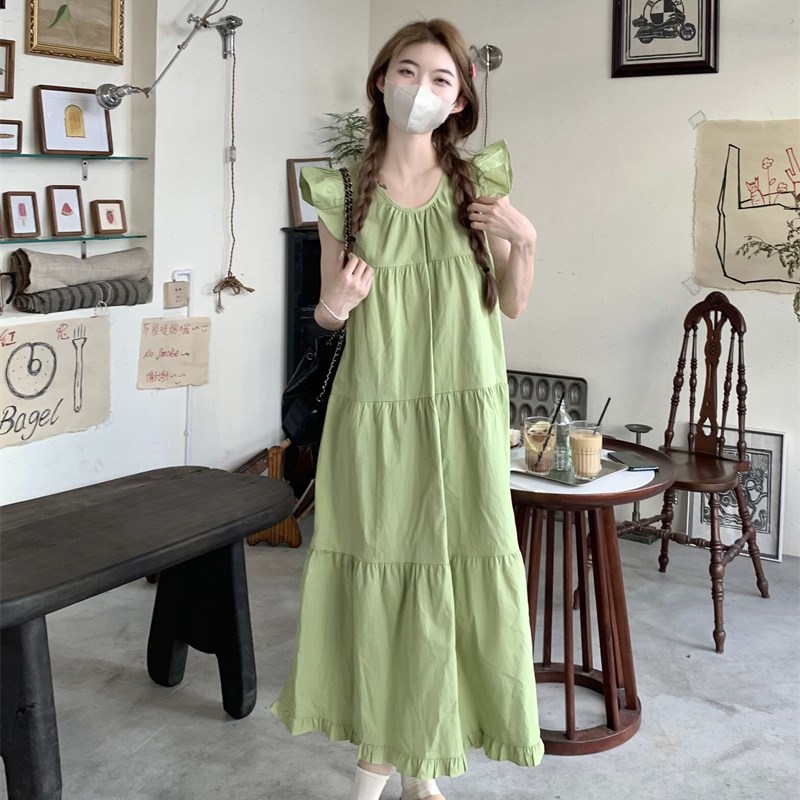 现货多巴胺玫红色吊带连衣裙女夏2024新款泰国海边度假沙滩长裙小