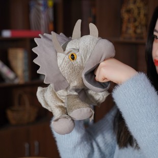 恐龙手偶玩具动物手套嘴巴能动毛绒腹语玩偶儿童幼儿园表演可张嘴