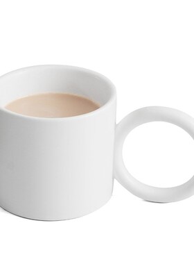 Nordic Mugs With Big Round Handle Ceramic Creative Splash-in