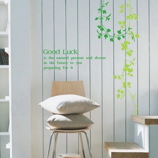 044 饰墙贴T 田园藤蔓花草客厅背景橱窗玻璃橱柜玄关装 长春藤 包邮