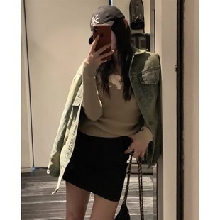 孕妇西装包臀短裙夏春秋冬季款A字弹力孕期百搭裤裙托腹半身裙子