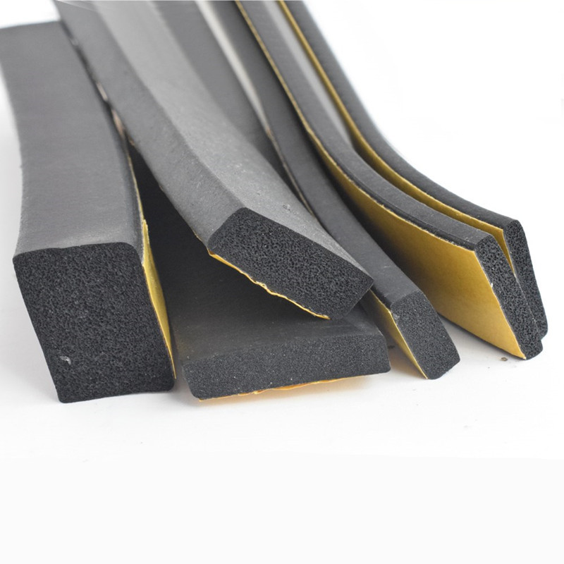 网红Rubber Self Adhesive Sponge Seal Strip Width10-30mm Thic