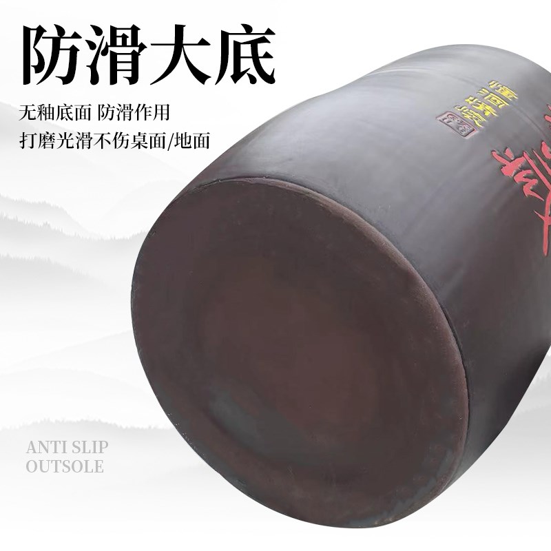 私藏直桶土陶陶瓷土陶酒坛子60/120斤家用密封R窖藏存酒酒缸泡酒