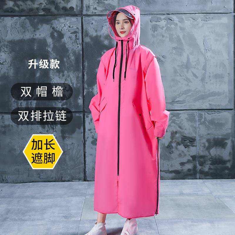 现货连体大人雨衣雨披男单人电动车女款网红女大人质量好的ins走