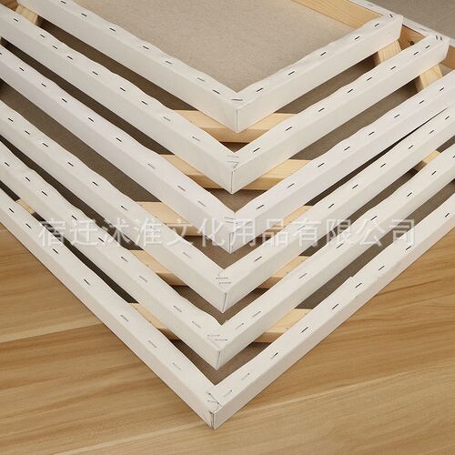 油画框 超大尺寸实w木中粗细纹亚麻布油画框成品大画框