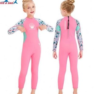 长专业训 加干厚保暖防寒游泳衣连体男童女孩长袖 新款 高档儿水童裤