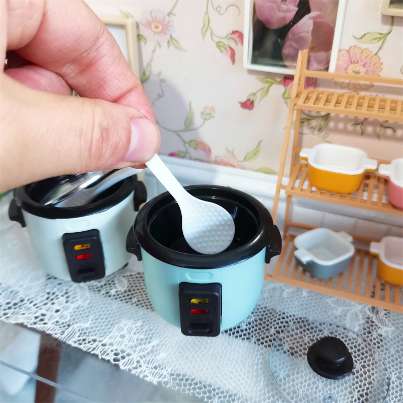 分电器模型微缩厨房场景烤箱电视收音机水壶咖啡机电饭锅烤肉机6