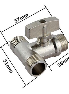 1/2'' BSP Male Tee Type Brass Plated Electroplated Ball Val