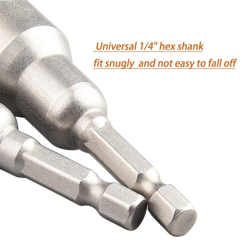 6-19MM Power Screwdriver Nut Driver Bit Set  1/4 Hex Shank I