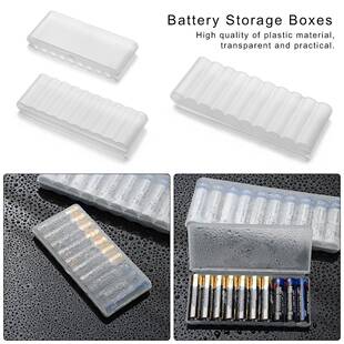 Box Battery White 速发10 Transparent Storage Plastic Slot