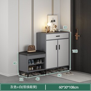 轻奢网红鞋柜门口家用换鞋凳简约C现代入户进门新爆款大容量玄关