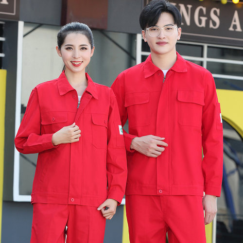 纯棉海油工作服套装男加厚电焊工劳工厂车L间保服全棉防烫耐磨工