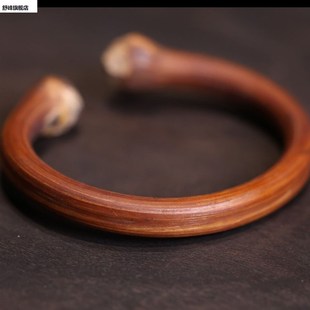 银饰西藏鸡血藤手镯戒指情侣款复G古民族风文玩饰品开口手镯