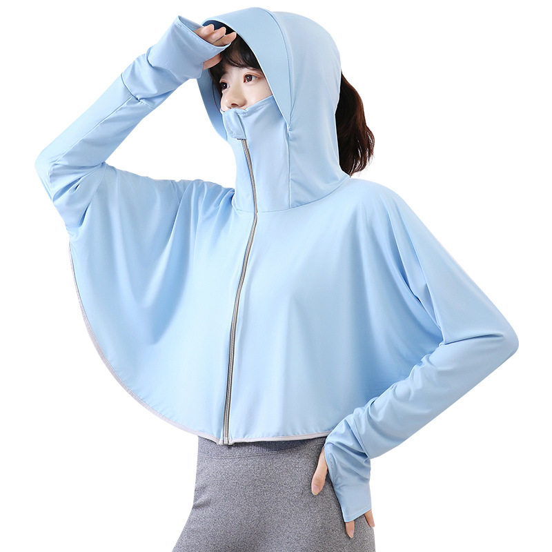 防晒衣女士短款抗uv防晒服户外防嗮遮阳l服仙女防晒衫冰丝外套