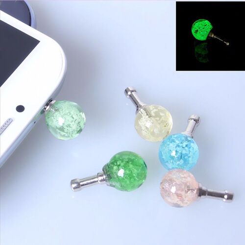 1PC Rhinestone Luminous Dust Plug anti Dust Plug Universal H