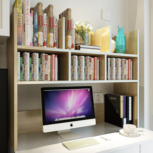 简约创意宿舍桌上学生书架电脑架桌面小书架置物架简易收纳办公架