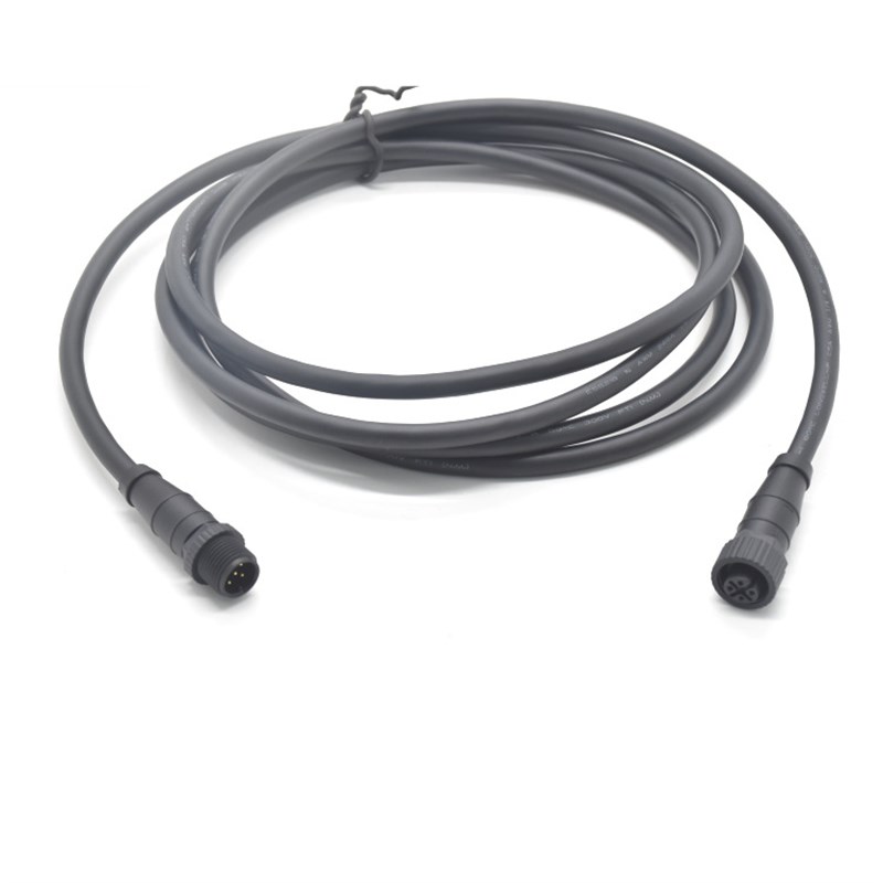 船用防水连接器M12 5P公母对接航空插头-NMEA2000接头