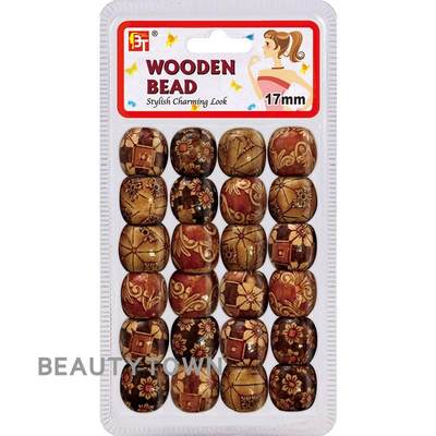 速发大孔珠脏辫木珠 彩色木珠DIY饰品配件材料辅料Wooden Bead