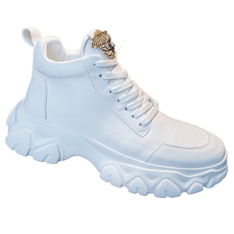 男鞋个性高帮鞋白色马丁靴内增高鞋潮男小白鞋老爹鞋休闲靴子,流行男鞋,老爹鞋,淘宝优惠券,粉丝福利购,淘宝优惠卷