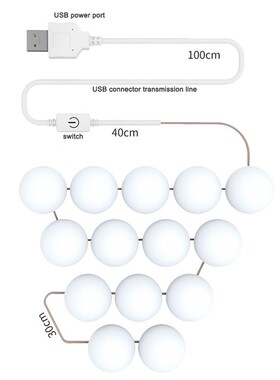 LED Makeup Mirror Light Bulb Hollywood Vanity Light USB LED
