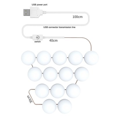 LED Makeup Mirror Light Bulb Hollywood Vanity Light USB LED