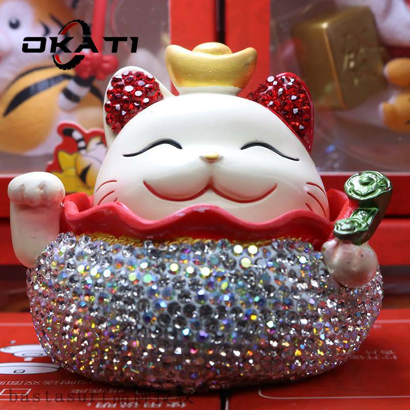 极速2022 New Year decorations diamond Zhaocai cat car center 汽车用品/电子/清洗/改装 摆件 原图主图