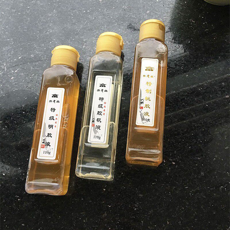 胶矾液胶矾水明胶液桃胶液国画工笔画重彩画专用刷熟宣刷熟绢补漏