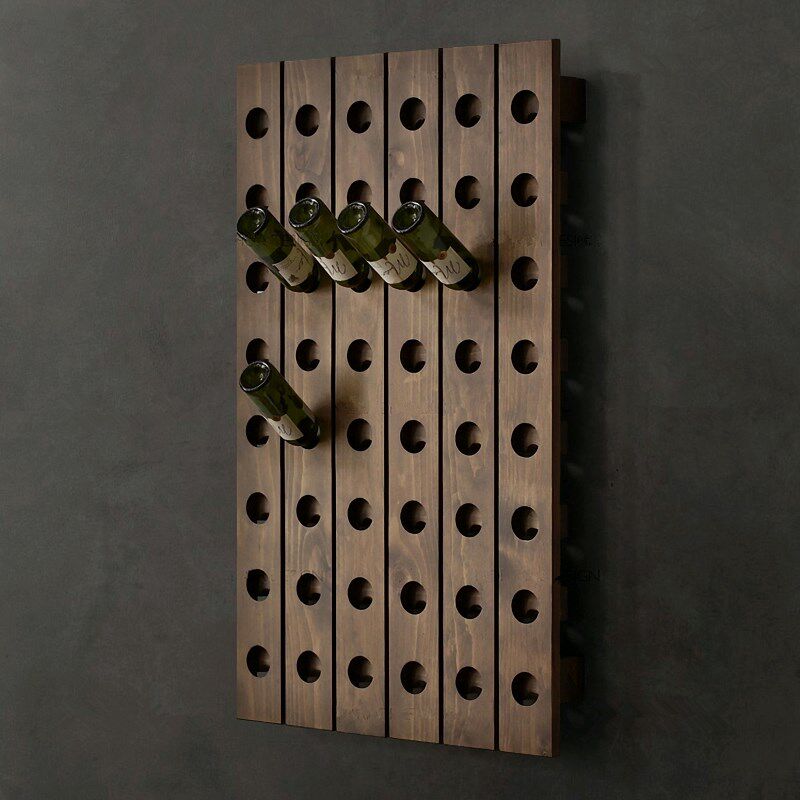 实木挂墙红酒架创意酒插家u用酒窖葡萄酒架悬倒挂酒杯吊杯高脚杯