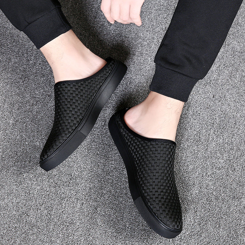 拖鞋男夏季男鞋包头凉拖鞋男士凉鞋室外韩版个性懒人字半拖鞋男潮,流行男鞋,一字拖,淘宝优惠券,粉丝福利购,淘宝优惠卷