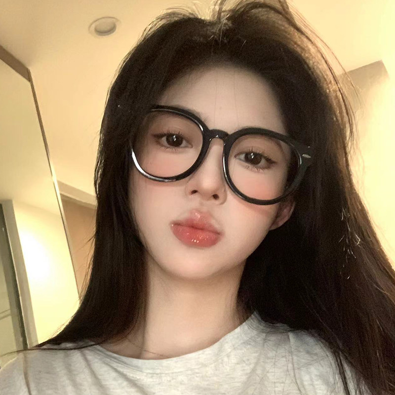 黑框素颜神器眼镜框近视可配度数女韩系散光眼睛镜框架大框显脸小