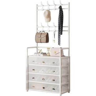 家用室内门口简易鞋架多层防尘省空间结实宿舍入户收纳鞋帽一体架