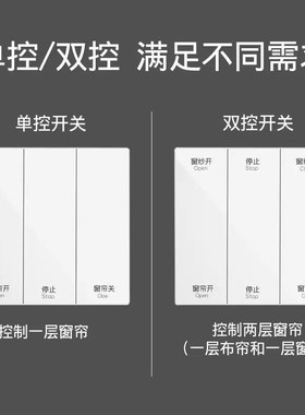序意无线开d关射频控制面板智能电动窗帘配件遥控器超远距离任意