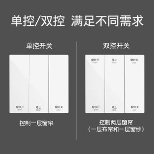序意无线开d关射频控制面板智能电动窗帘配件遥控器超远距离任意