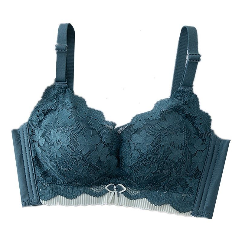 小胸聚拢显大 蕾丝超厚6CM内衣女加厚无钢圈上托手掌杯文胸调整型