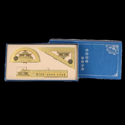 厦门大学名校纪念品金属三角尺文创书签学生毕业礼品套装刻度尺子