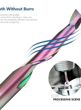 HSS Milling Cutter 8mm Super Coated Single Flute End Mill fo