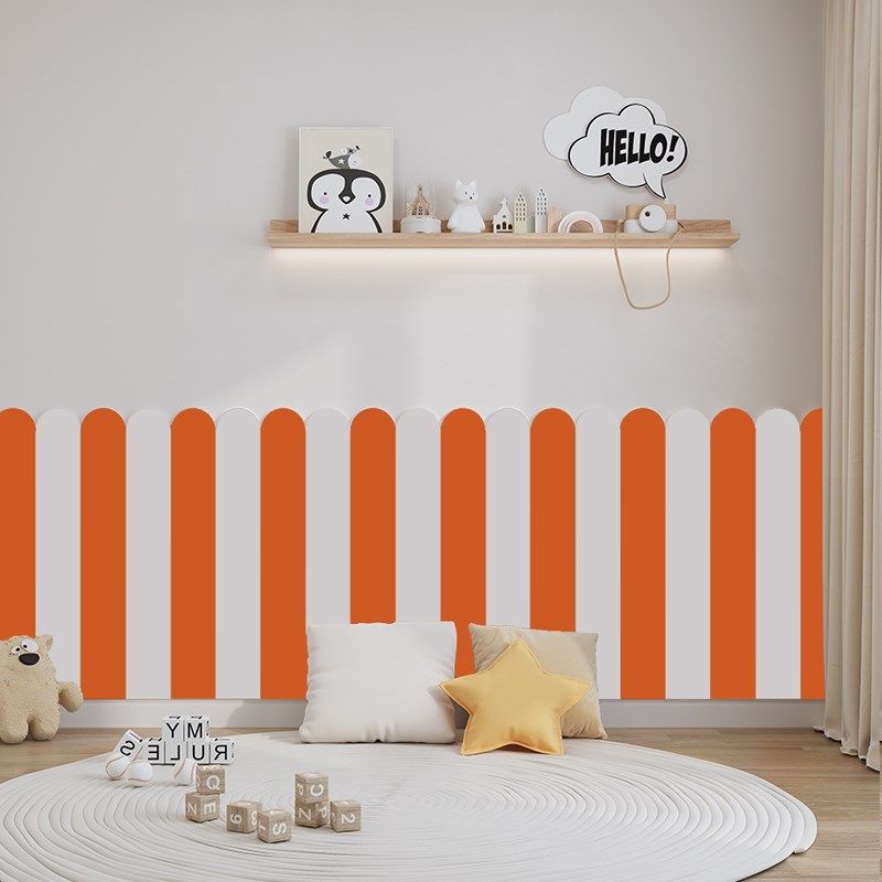 墙纸自粘防水防潮墙面翻新纯色仿软包墙贴儿童房墙裙床围墙围贴纸,家居饰品,瓷砖贴,淘宝优惠券,粉丝福利购,淘宝优惠卷