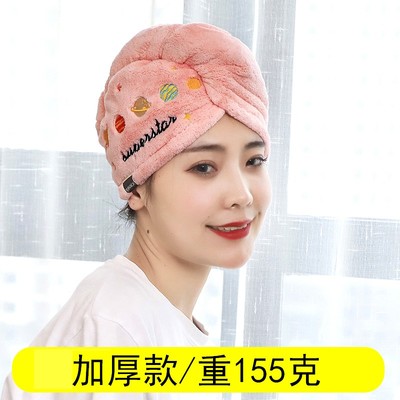 加厚干发帽女超强吸水速干包头巾B网红神器擦长发毛巾洗澡可爱浴