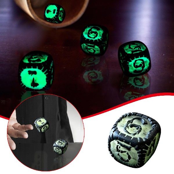 推荐SKELETON Dice Luminous Dice Ornament Style Horror Novelt